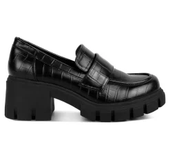 Women's Benz Heeled Loafers|London Rag Discount