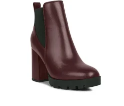 London Rag Dress|Chelsea>Women's Bolt Block Heel Chelsea Booties