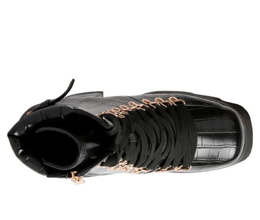London Rag Lace Up|Dress>Women's Boogie Platform Lace Up Booties
