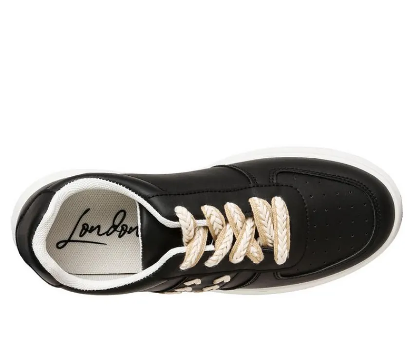 London Rag Platform>Women's Cross Stitch Platform Sneakers