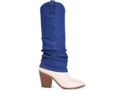 Women's Fab Cowboy Knee High Boots|London Rag