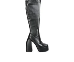 Women's Fanning Platform Knee High Boots|London Rag Best