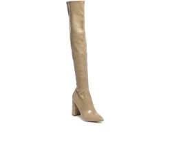 London Rag Dress>Women's Flittle Over The Knee Heeled Boots