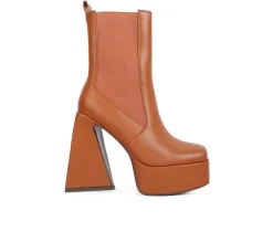 London Rag Dress>Women's Frosty Platform Heeled Booties