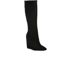 Women's Gladol Knee High Wedge Boots|London Rag Hot