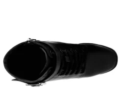 Women's Grahams Platform Heeled Combat Boots|London Rag New