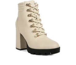 Women's Hamiltons Platform Heeled Combat Boots|London Rag