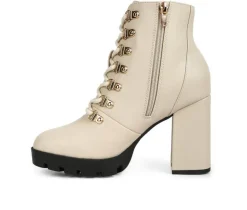 Women's Hamiltons Platform Heeled Combat Boots|London Rag