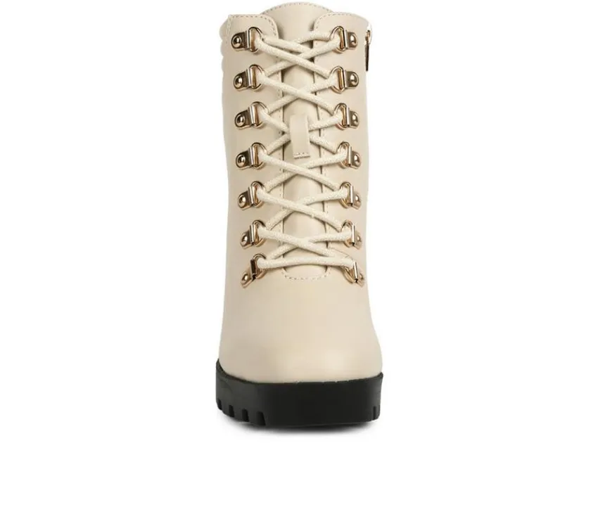 Women's Hamiltons Platform Heeled Combat Boots|London Rag