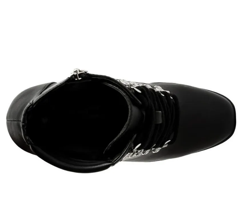 London Rag Lace Up|Dress>Women's Hamiltons Platform Heeled Combat Boots