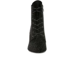 Women's Head On Lace Up Stiletto Booties|London Rag Best
