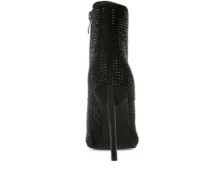 Women's Head On Lace Up Stiletto Booties|London Rag Best