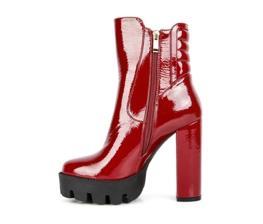 London Rag Dress>Women's High Key Platform Heeled Booties