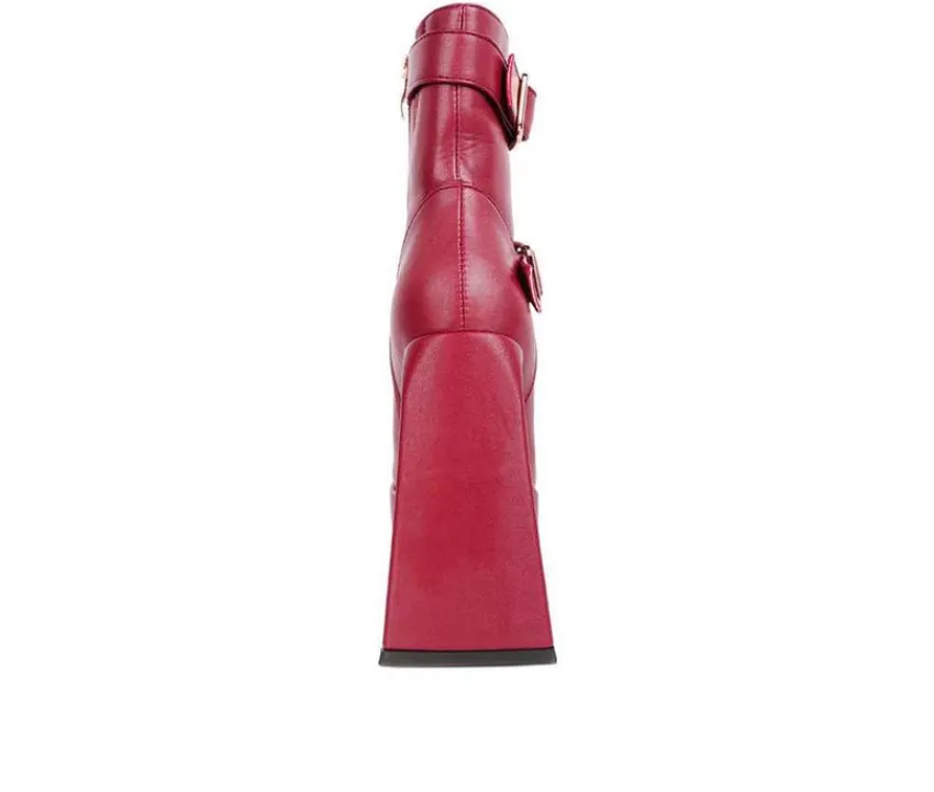 London Rag Dress>Women's Hot Cocoa Platform Heeled Booties
