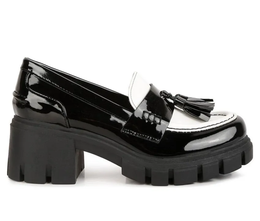 Women's Jonah Chunky Heeled Loafers|London Rag Online