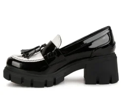 Women's Jonah Chunky Heeled Loafers|London Rag Online