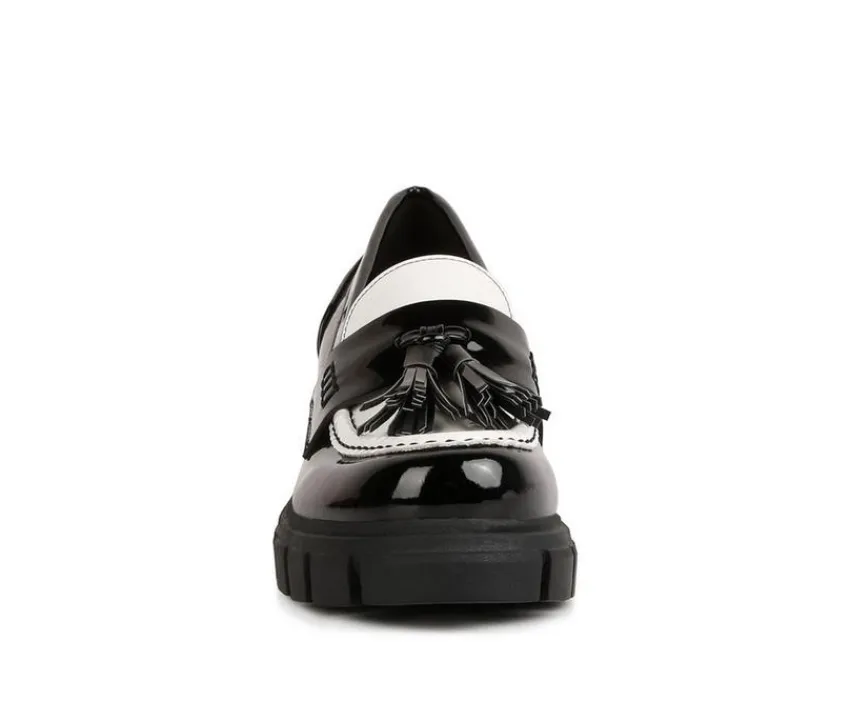 Women's Jonah Chunky Heeled Loafers|London Rag Online