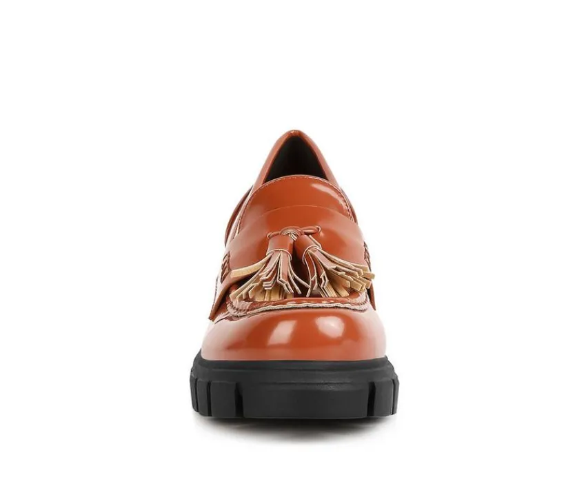Women's Jonah Chunky Heeled Loafers|London Rag Clearance