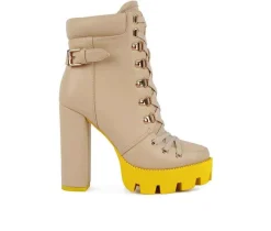 Women's Larch Lace Up Platform Booties|London Rag Hot