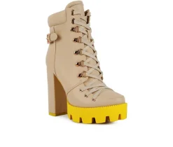 Women's Larch Lace Up Platform Booties|London Rag Hot