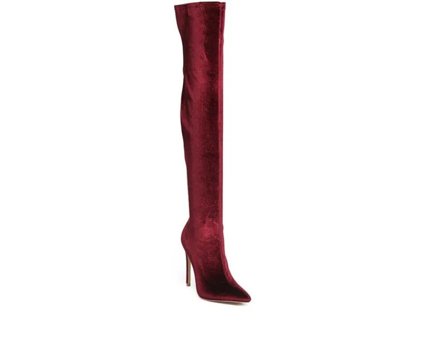 Women's Madman Knee High Stiletto Boots|London Rag Discount