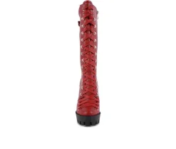 Women's Magnolia Knee High Lace Up Boots|London Rag Best
