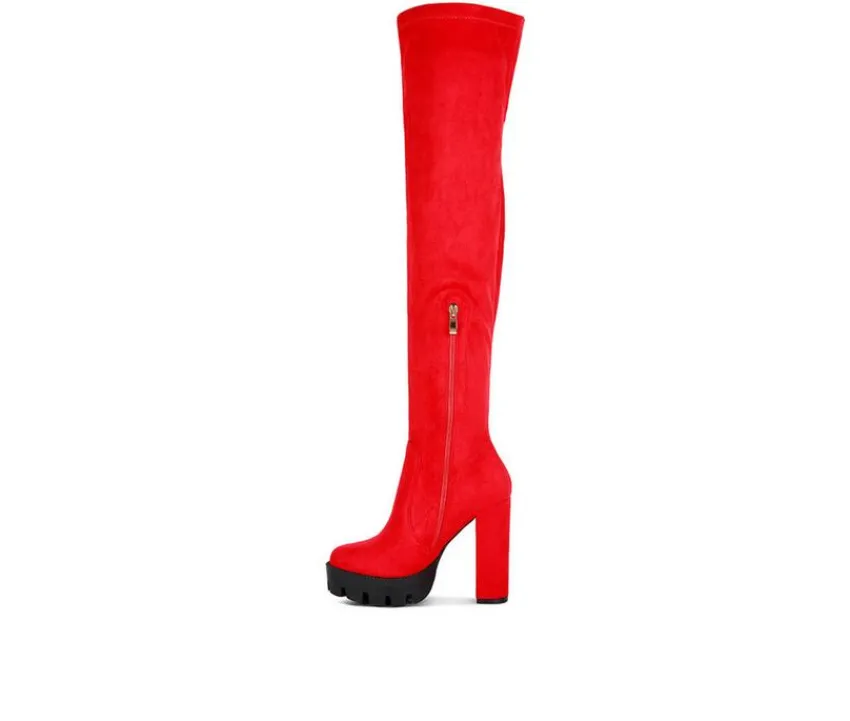 Women's Maple Over The Knee Heeled Boots|London Rag New