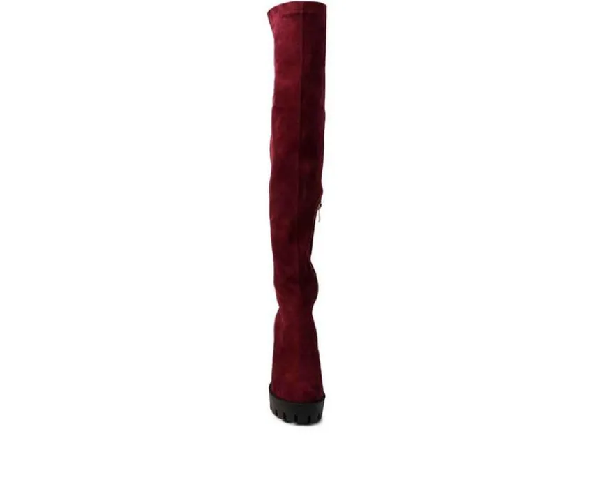 Women's Maple Over The Knee Heeled Boots|London Rag Online