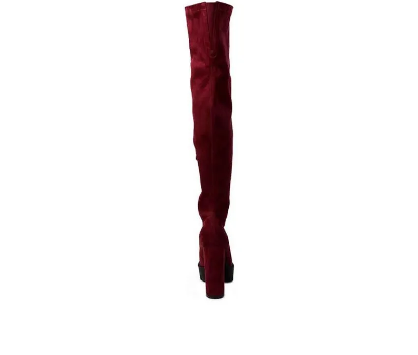 Women's Maple Over The Knee Heeled Boots|London Rag Online