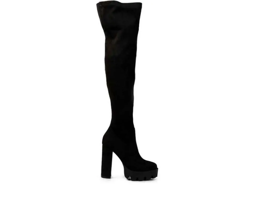 Women's Maple Over The Knee Heeled Boots|London Rag Discount