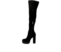 Women's Maple Over The Knee Heeled Boots|London Rag Discount