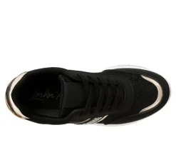 Women's Metallic Panel Platform Sneakers|London Rag