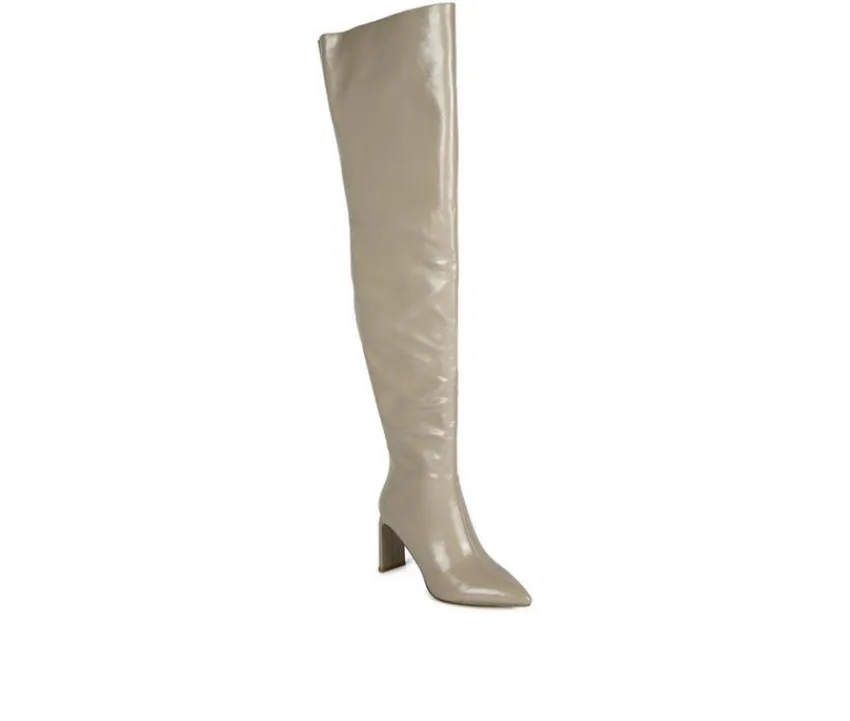 London Rag Dress>Women's Minkles Over The Knee Heeled Boots