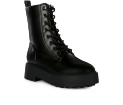 Women's Molsh Lace Up Booties|London Rag Clearance