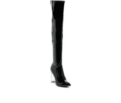 Women's Noire Block Heel Knee High Boots|London Rag Hot