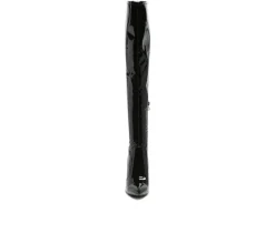 Women's Noire Block Heel Knee High Boots|London Rag Hot