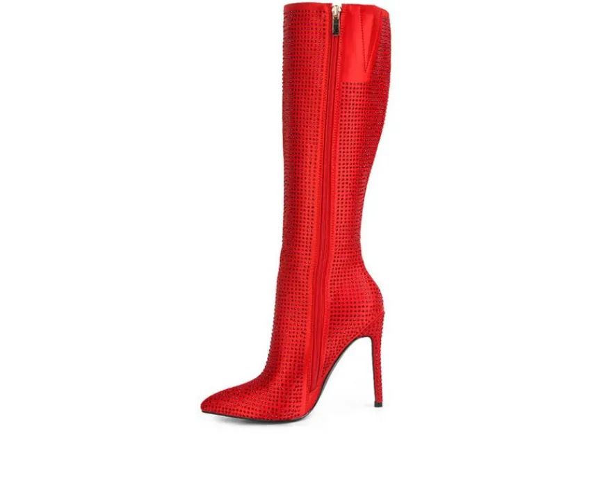 Women's Pipette Knee High Stiletto Boots|London Rag New
