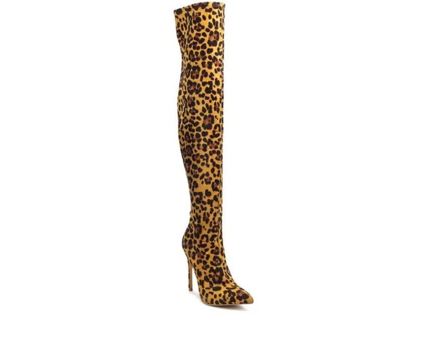 London Rag Dress>Women's Pokey Over The Knee Heeled Boots