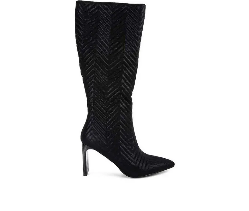 Women's Prinkles Knee High Heeled Boots|London Rag Online