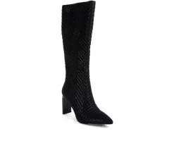 Women's Prinkles Knee High Heeled Boots|London Rag Online