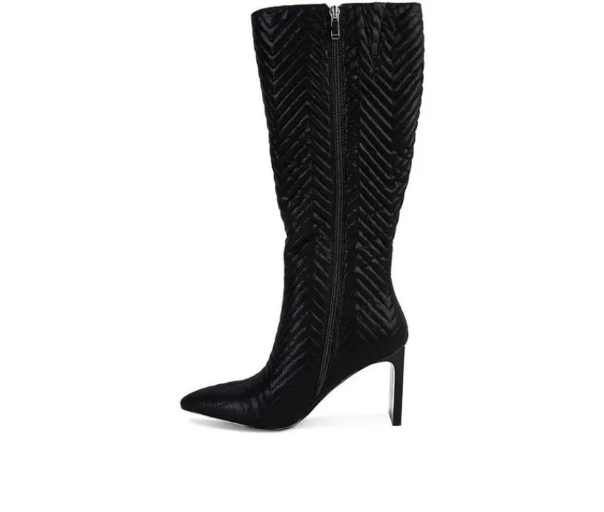 Women's Prinkles Knee High Heeled Boots|London Rag Online