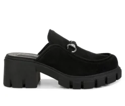 London Rag Clogs & Mules>Women's Prosper Chunky Heeled Mules