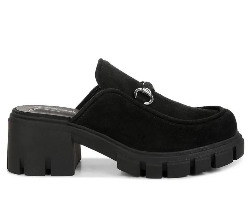 London Rag Clogs & Mules>Women's Prosper Chunky Heeled Mules