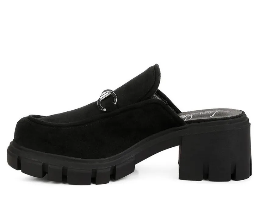 London Rag Clogs & Mules>Women's Prosper Chunky Heeled Mules
