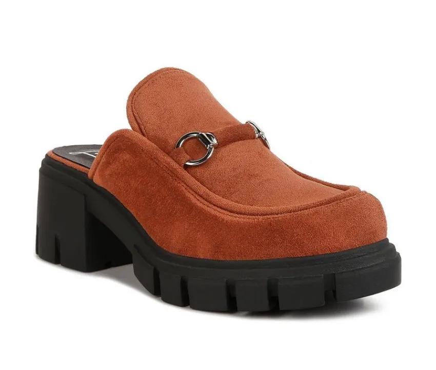London Rag Clogs & Mules>Women's Prosper Chunky Heeled Mules