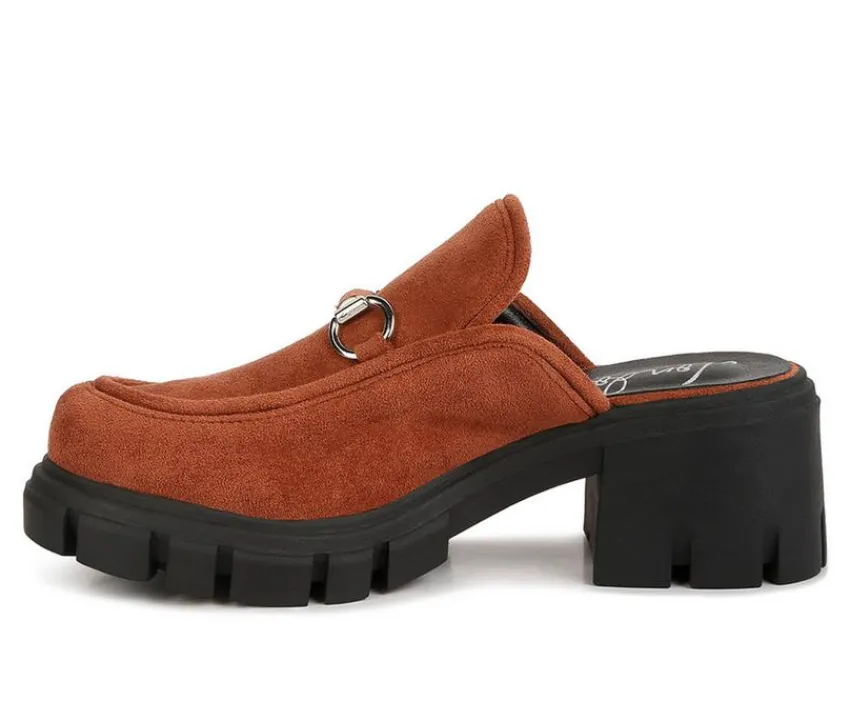 London Rag Clogs & Mules>Women's Prosper Chunky Heeled Mules
