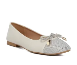 Women's Rhinestone Toe Cap Flats|London Rag Hot