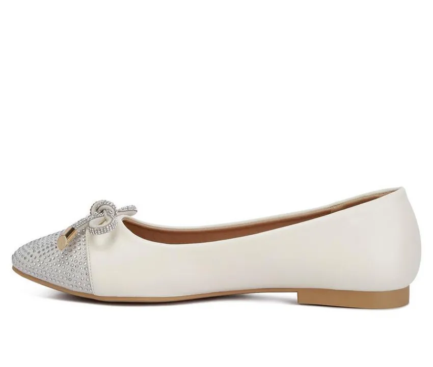 Women's Rhinestone Toe Cap Flats|London Rag Hot