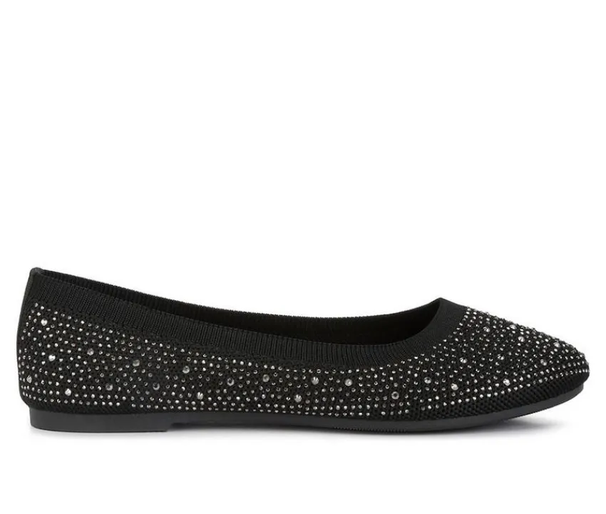 Women's Rhinestone Ballet Flats|London Rag Online