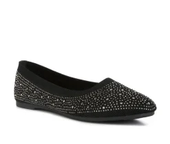 Women's Rhinestone Ballet Flats|London Rag Online